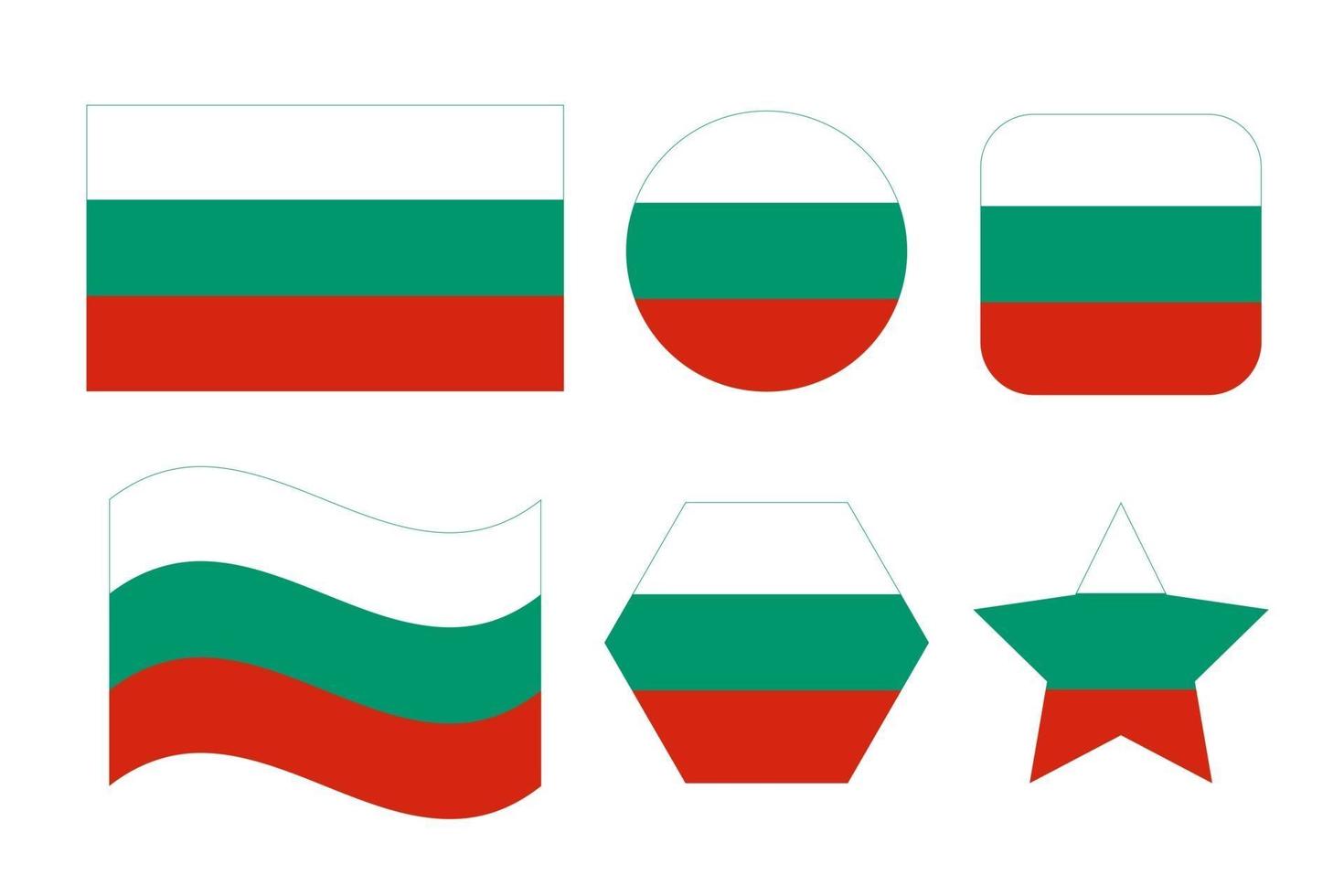 illustration simple du drapeau de la bulgarie pour le jour de lindépendance ou les élections vecteur
