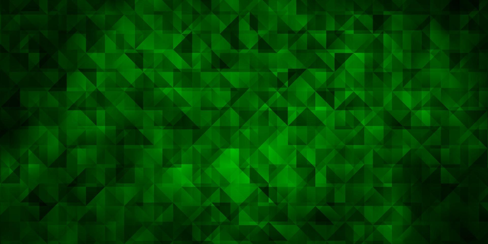 modèle vectoriel vert foncé avec des cristaux, des triangles.