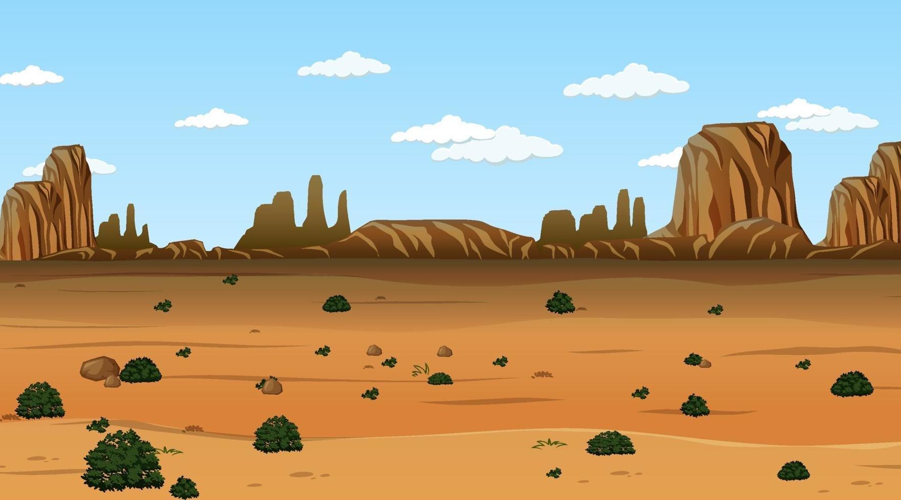 paysage de forêt du désert à la scène de jour vecteur