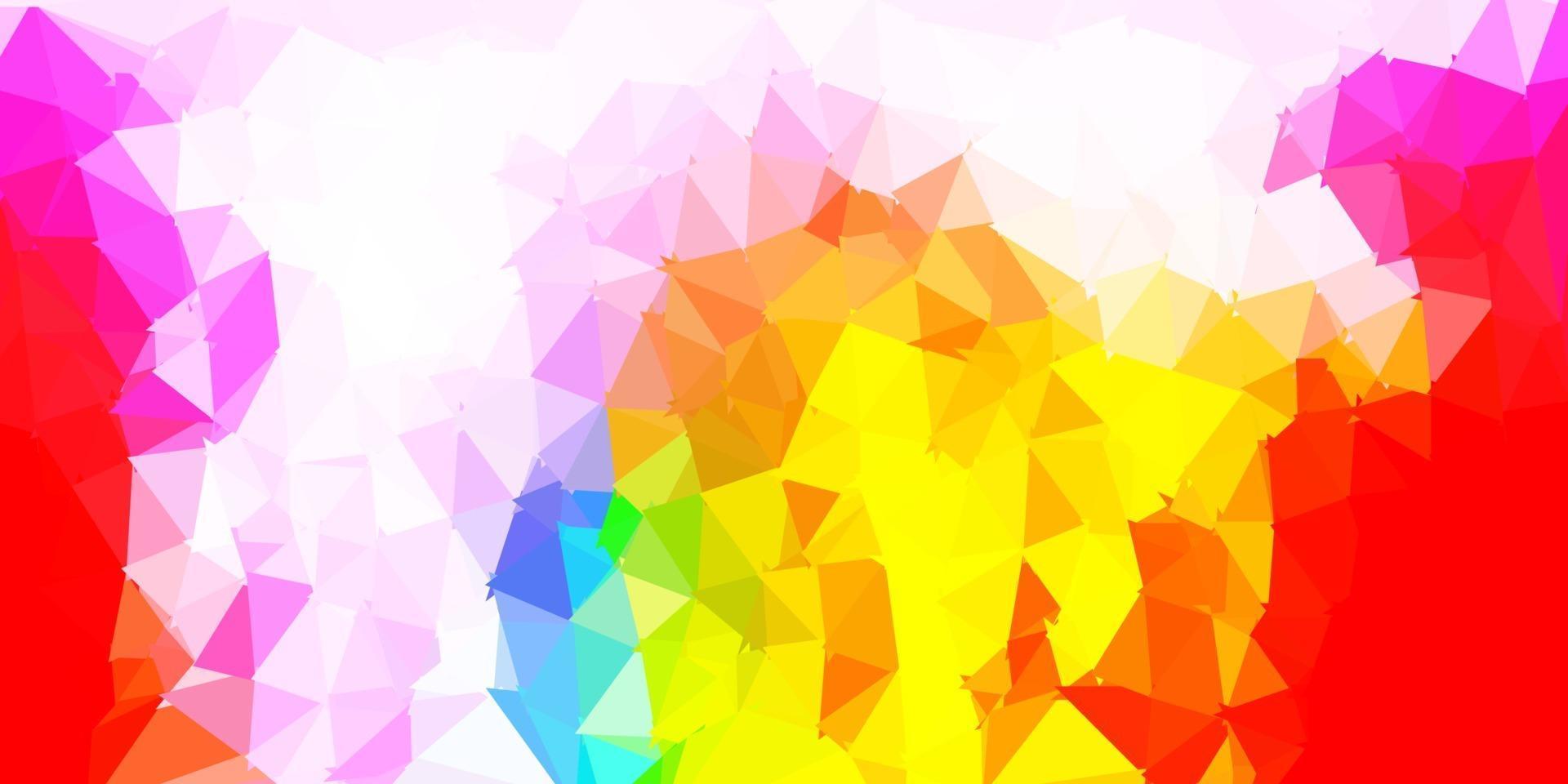 motif de triangle abstrait vecteur multicolore clair.
