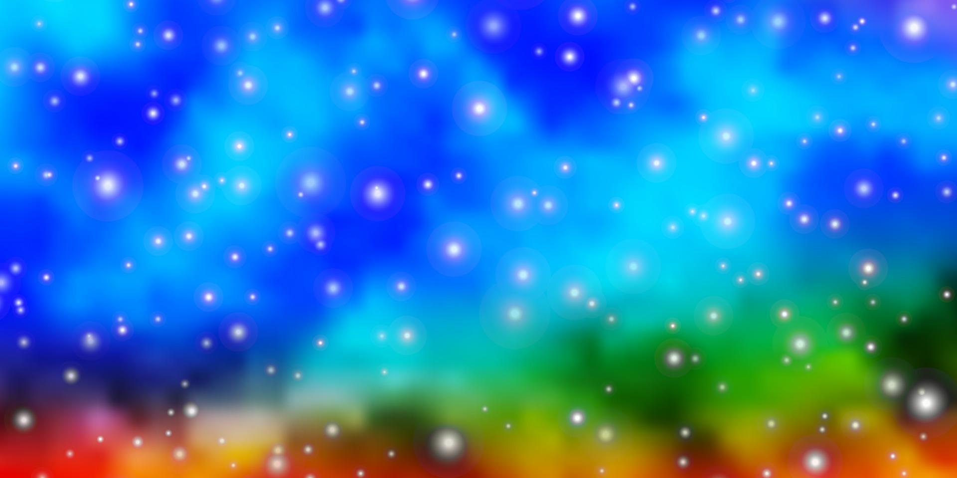 fond de vecteur multicolore sombre avec des étoiles colorées.
