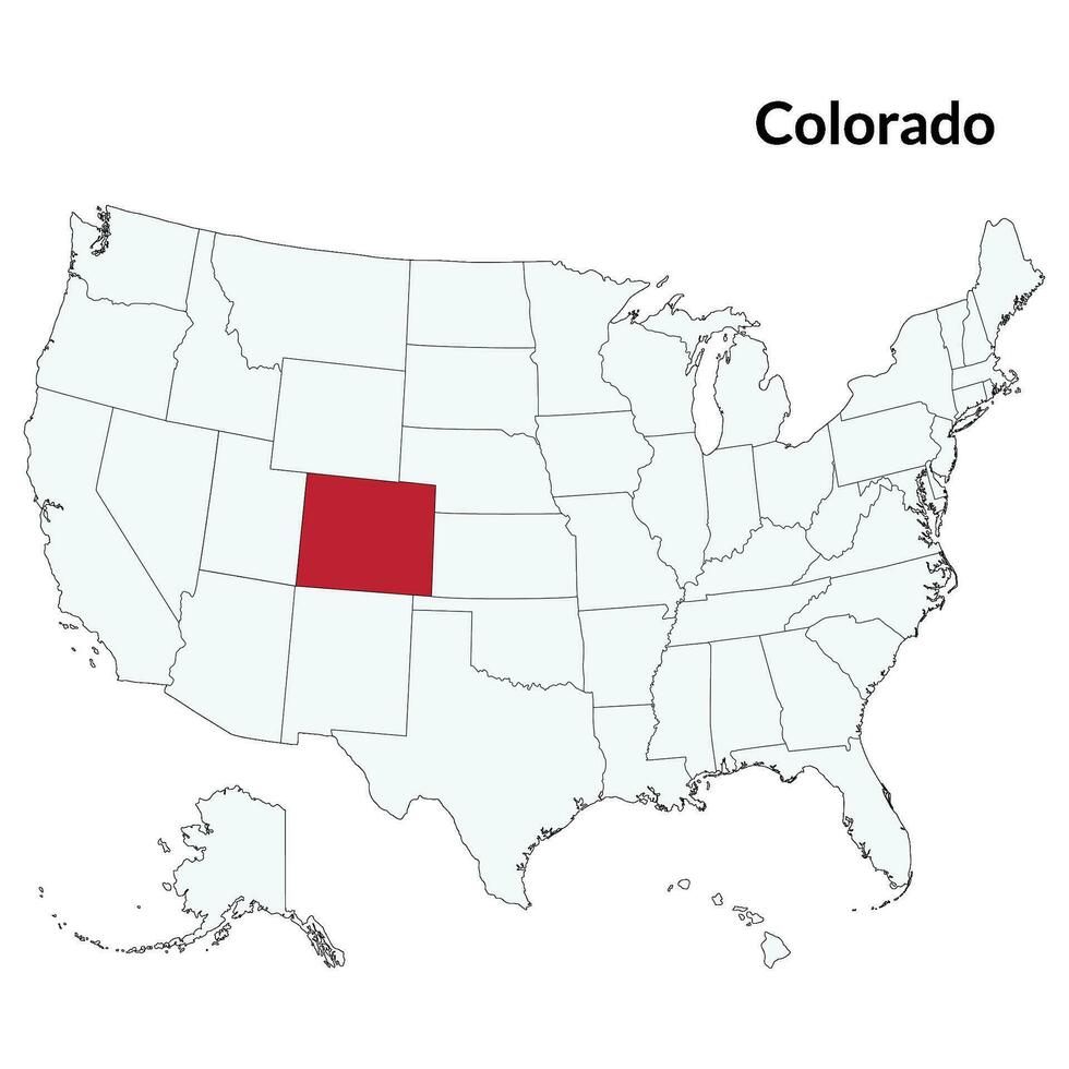 Colorado carte. carte de Colorado dans rouge. Etats-Unis carte vecteur