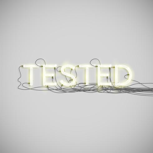 Type de mot électrique néon, illustration vectorielle vecteur