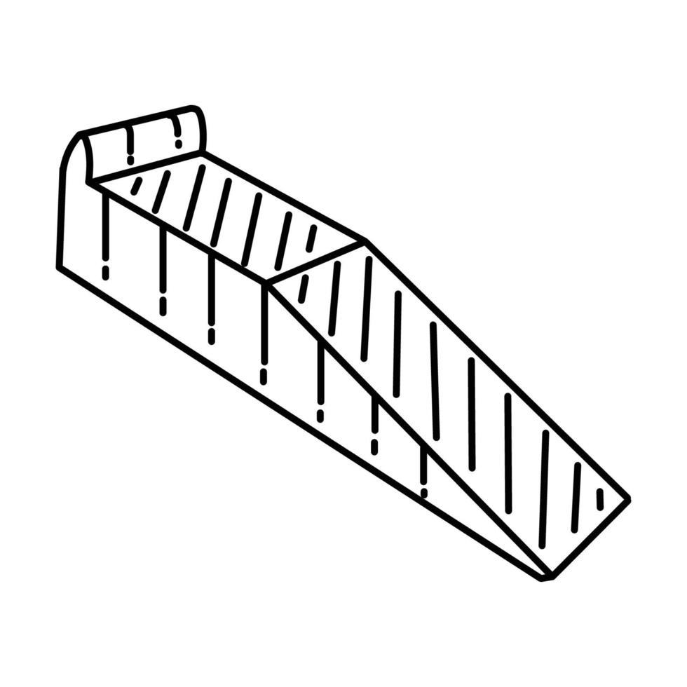 icône de rampes. doodle dessinés à la main ou style d'icône de contour vecteur