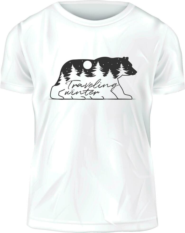 hiver saison dernier version T-shirt conception vecteur modèle conception