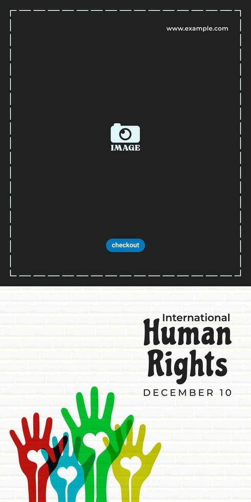 international Humain droits journée. fête salutation conception sur décembre dix pour Contexte éléments, bannière, affiche vecteur