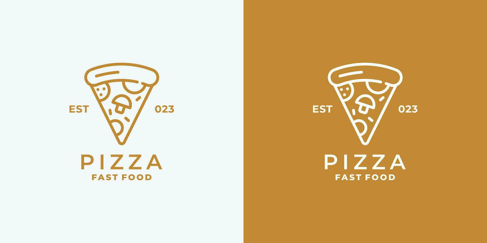 Pizza logo conception vecteur illustration