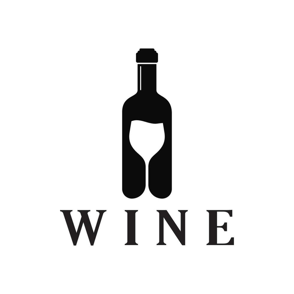 Modèle de conception de logo de vin. Illustration vectorielle de l'icône-vecteur vecteur