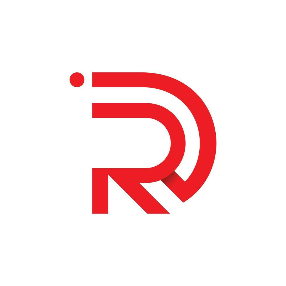 lettre r et ré conception élément vecteur icône avec Créatif moderne concept