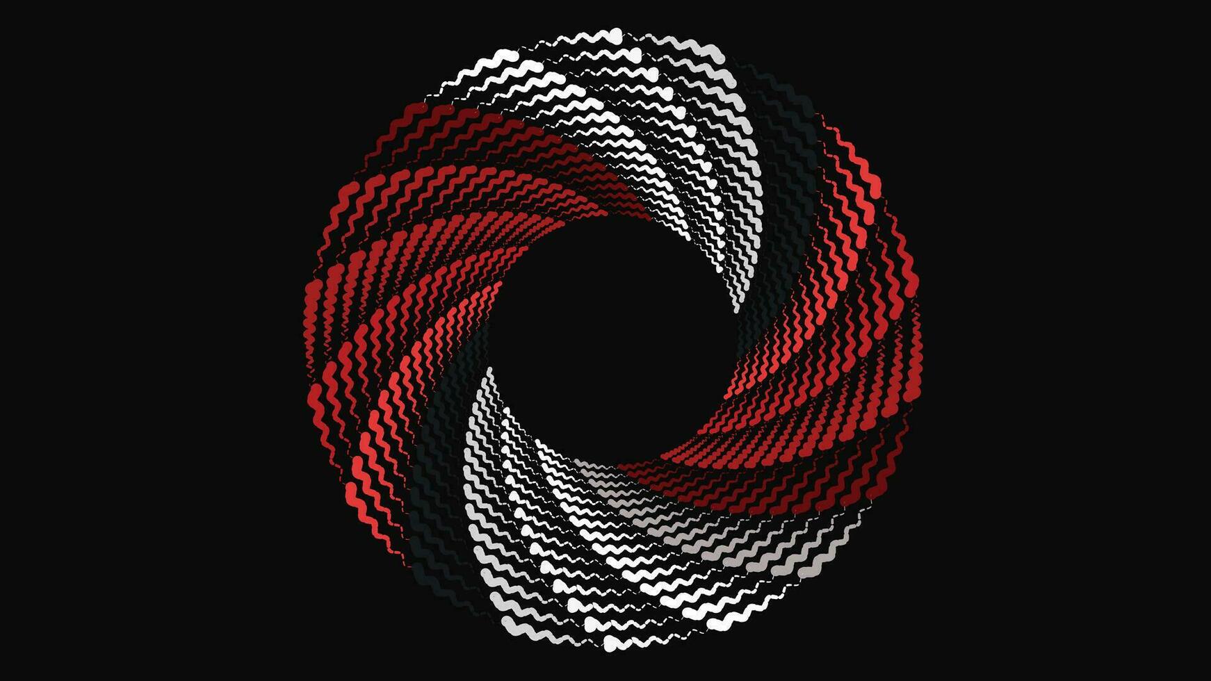 abstrait spirale blanc, rouge, foncé vert Contexte. vecteur