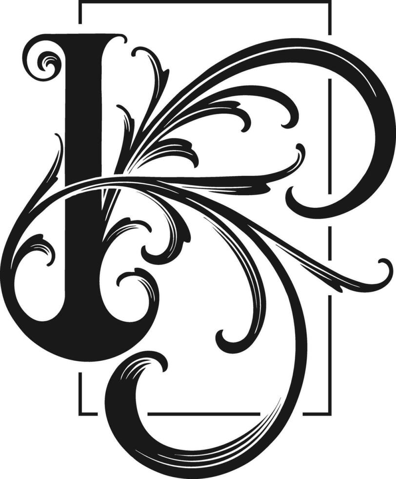 luxe emblème classique k monogramme logo contour vecteur des illustrations pour votre travail logo, marchandise T-shirt, autocollants et étiquette conceptions, affiche, salutation cartes La publicité affaires entreprise ou marques.
