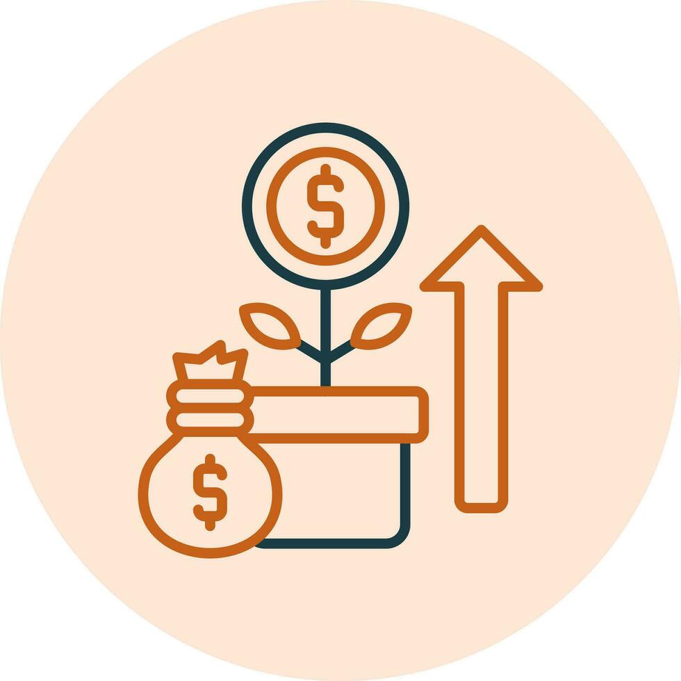 icône de vecteur de croissance