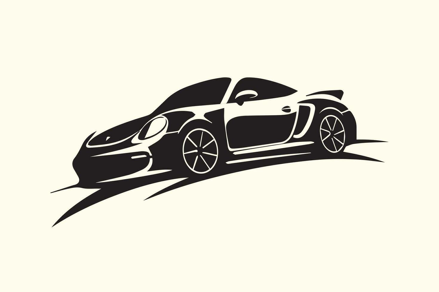 course voiture symbole logo silhouette vecteur