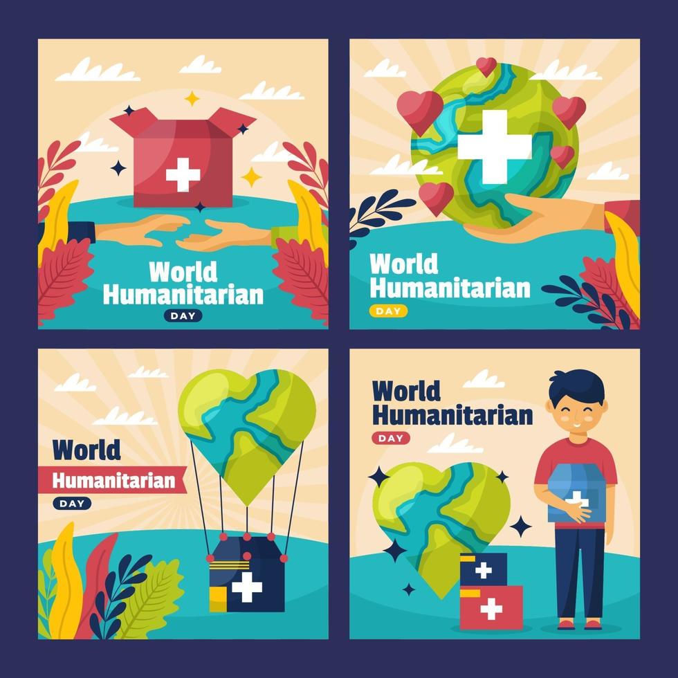 collection de cartes humanitaires mondiales vecteur