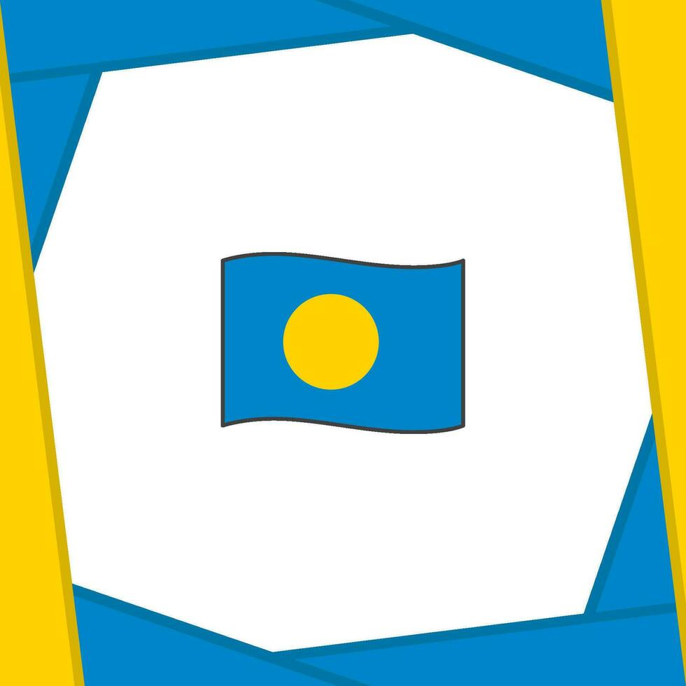 Palau drapeau abstrait Contexte conception modèle. Palau indépendance journée bannière social médias poste. Palau bannière vecteur