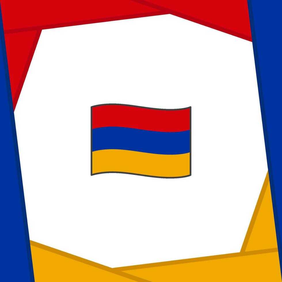 Arménie drapeau abstrait Contexte conception modèle. Arménie indépendance journée bannière social médias poste. Arménie bannière vecteur