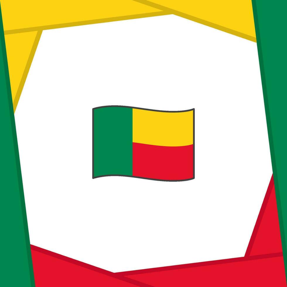 Bénin drapeau abstrait Contexte conception modèle. Bénin indépendance journée bannière social médias poste. Bénin bannière vecteur