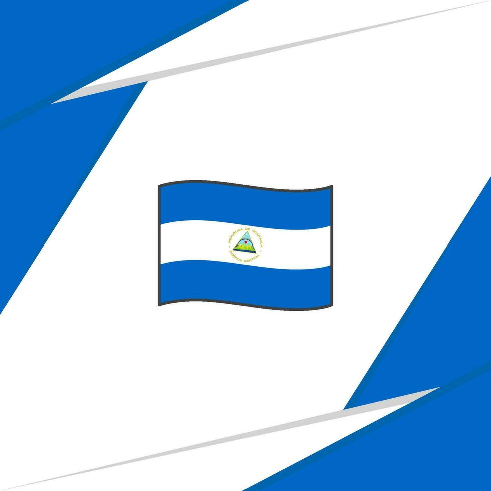 Nicaragua drapeau abstrait Contexte conception modèle. Nicaragua indépendance journée bannière social médias poste. Nicaragua vecteur