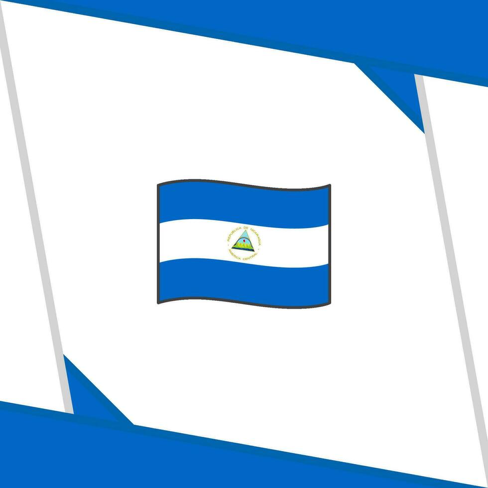 Nicaragua drapeau abstrait Contexte conception modèle. Nicaragua indépendance journée bannière social médias poste. Nicaragua indépendance journée vecteur