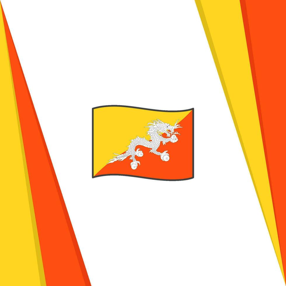 bhoutan drapeau abstrait Contexte conception modèle. bhoutan indépendance journée bannière social médias poste. bhoutan drapeau vecteur
