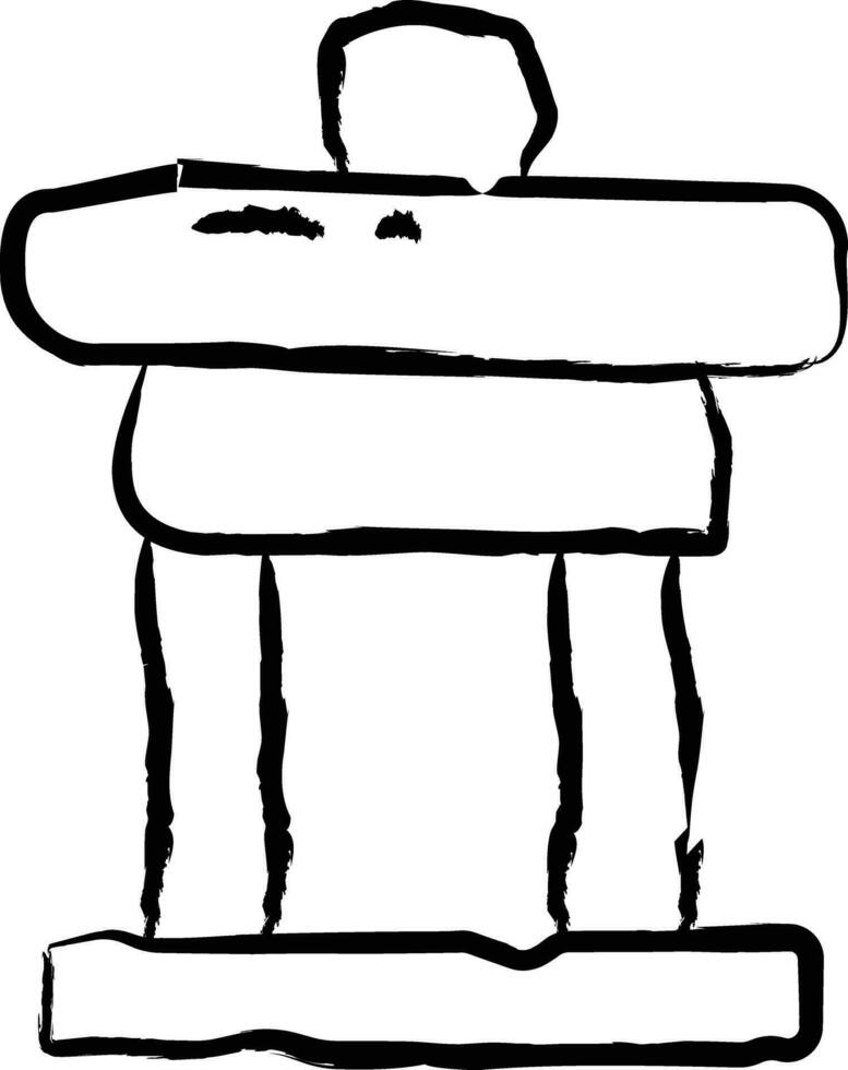 inukshuk main tiré vecteur illustration