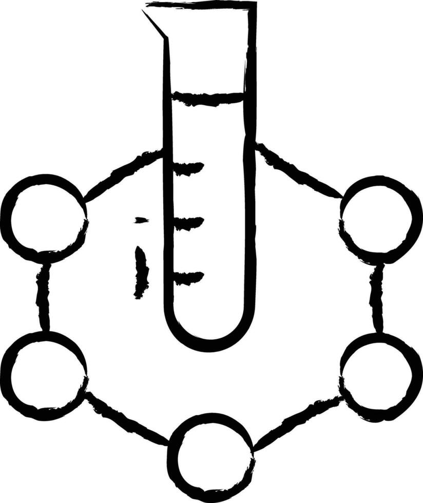 inorganique main tiré vecteur illustration