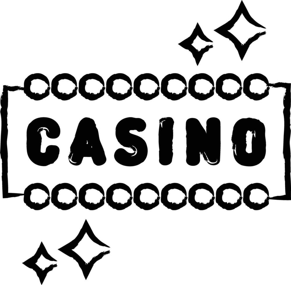 casino planche main tiré vecteur illustration