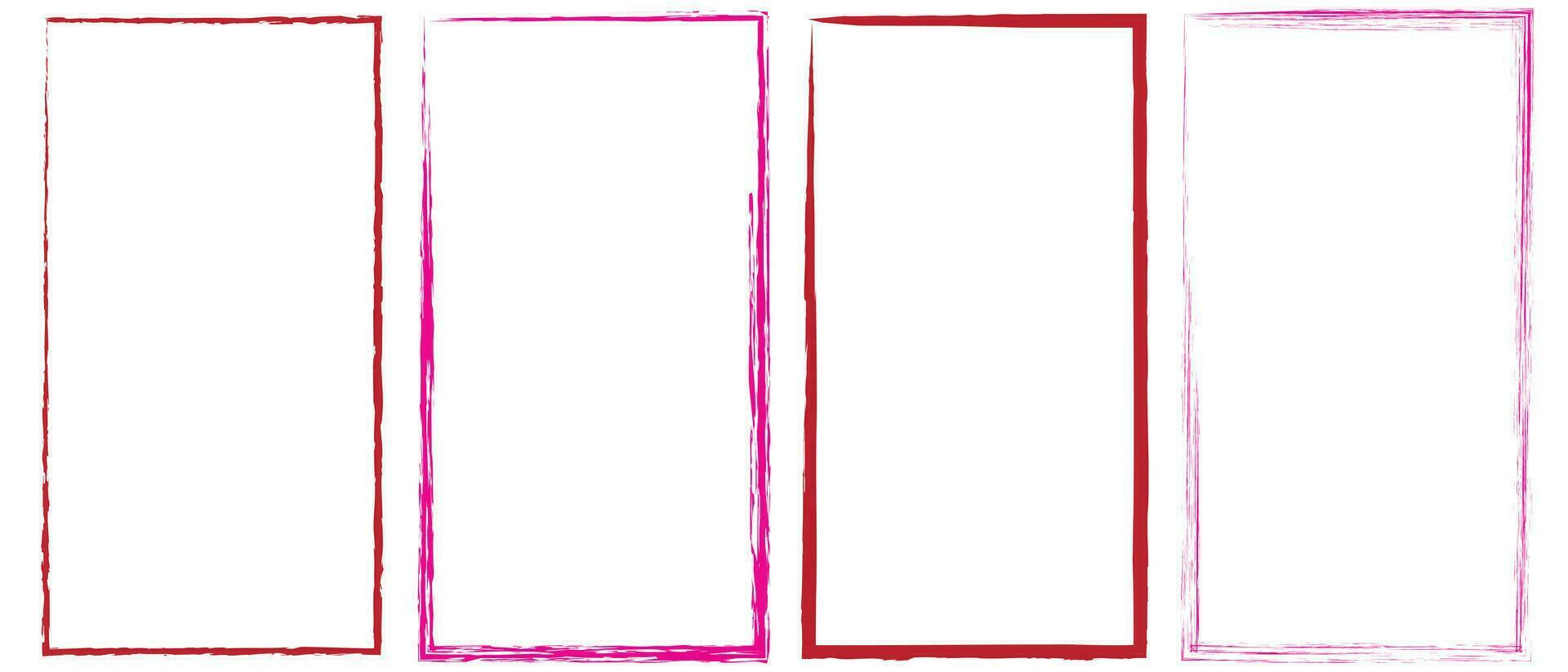 grunge carré et rectangle cadres. encre vide noir des boites ensemble. rectangle les frontières collectes. caoutchouc carré timbre imprimer. vecteur illustration isolé sur blanc Contexte.