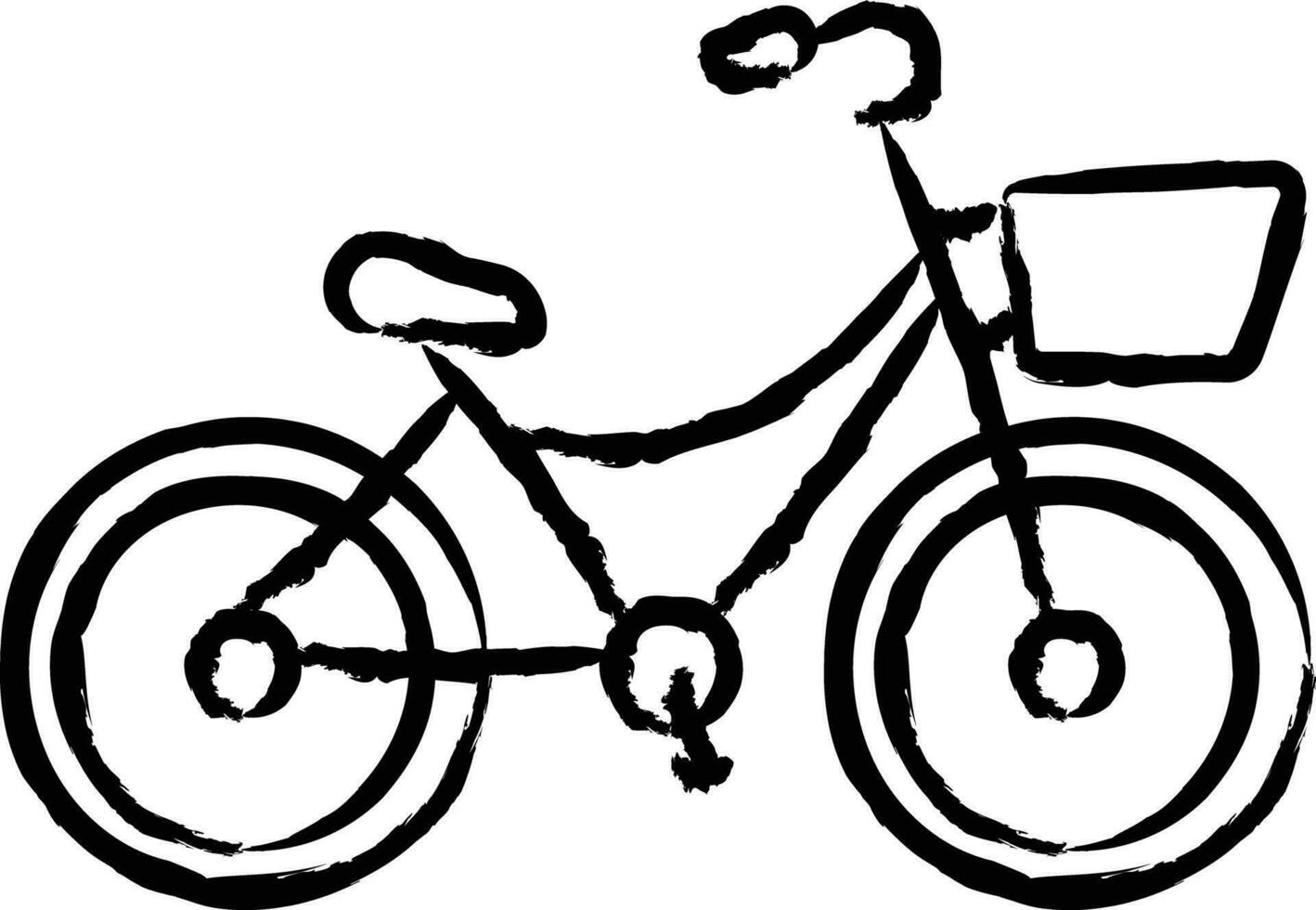 vélo main tiré vecteur illustration