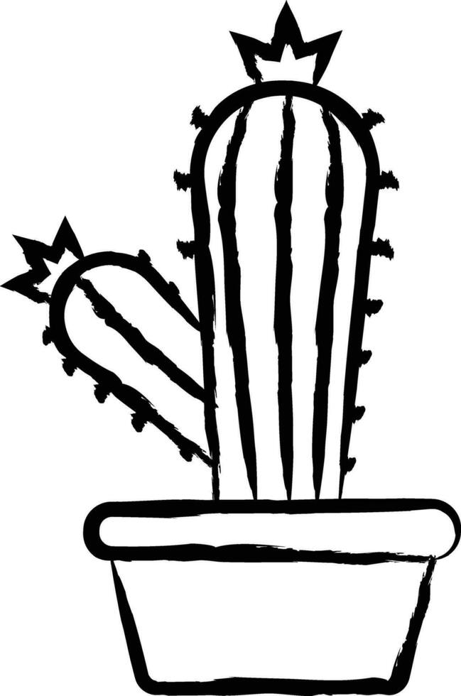 cactus main tiré vecteur illustration