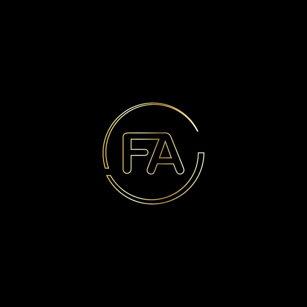 FA Créatif moderne des lettres logo conception modèle vecteur