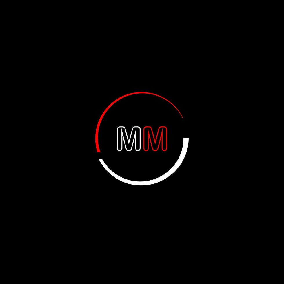 mm Créatif moderne des lettres logo conception modèle vecteur