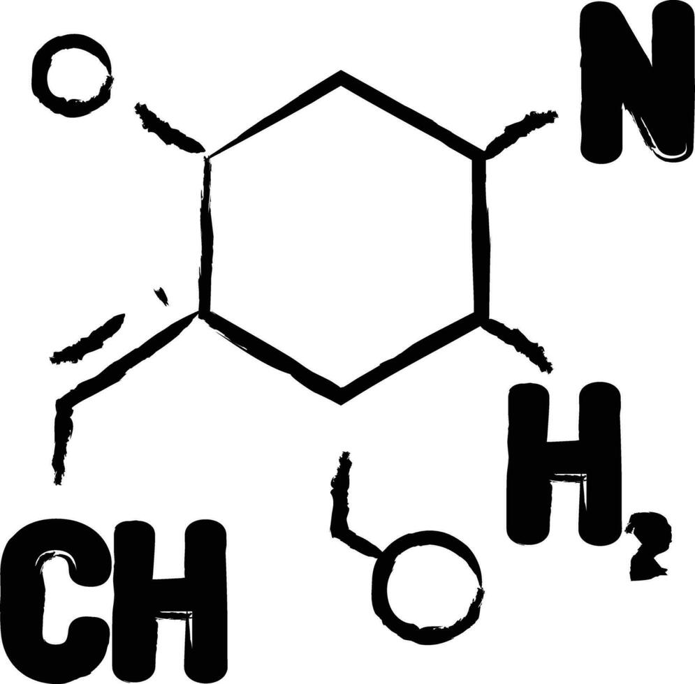 chimique formule main tiré vecteur illustration