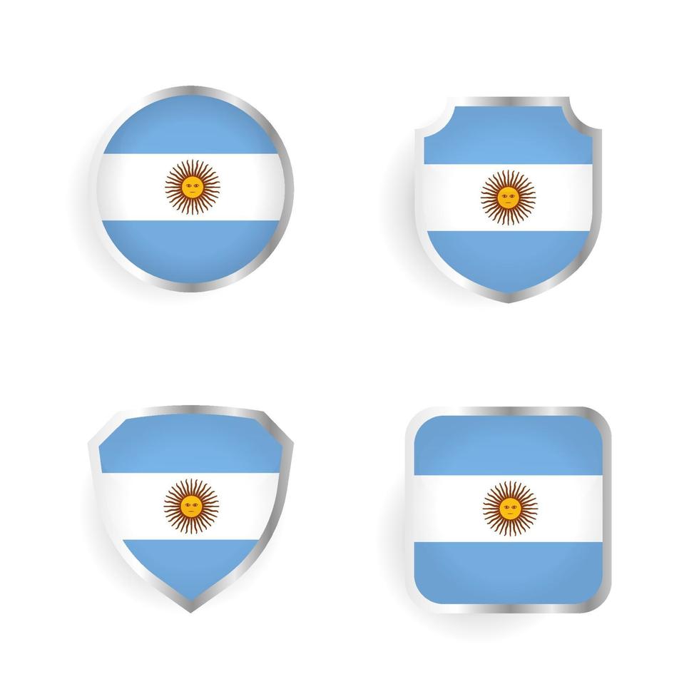 collection d'insignes et d'étiquettes de pays argentine vecteur