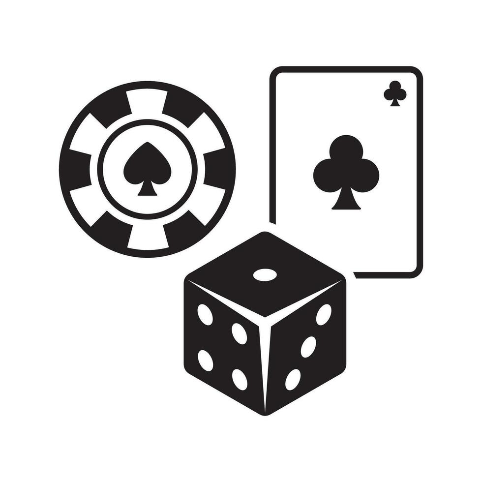 jeux d'argent icône vecteur conception symbole illustration