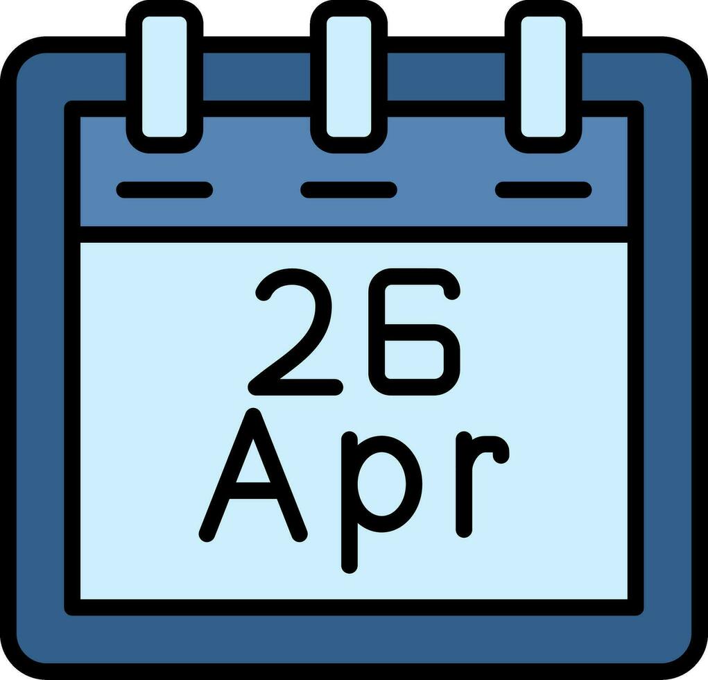 avril 26 vecteur icône