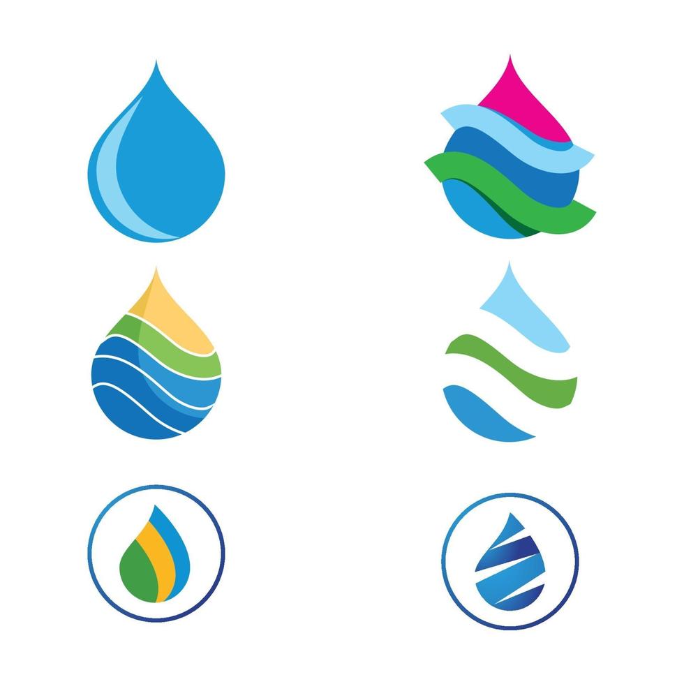 conception d & # 39; illustration vectorielle de goutte d & # 39; eau logo modèle vecteur