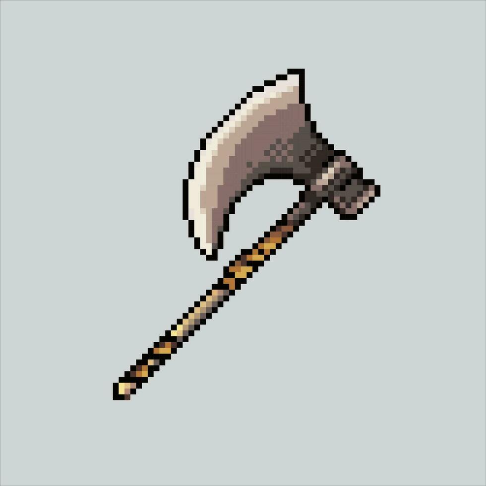 pixel art illustration hache. pixélisé hache outils. hache arme et outils icône pixélisé pour le pixel art Jeu et icône pour site Internet et vidéo jeu. vieux école rétro. vecteur