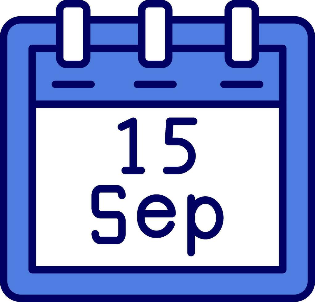 septembre 15 vecteur icône