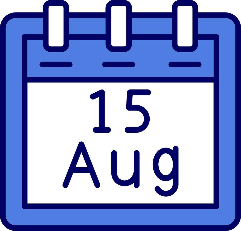 août 15 vecteur icône