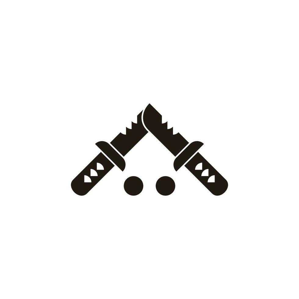 Accueil de couteaux symbole abstrait Facile logo vecteur