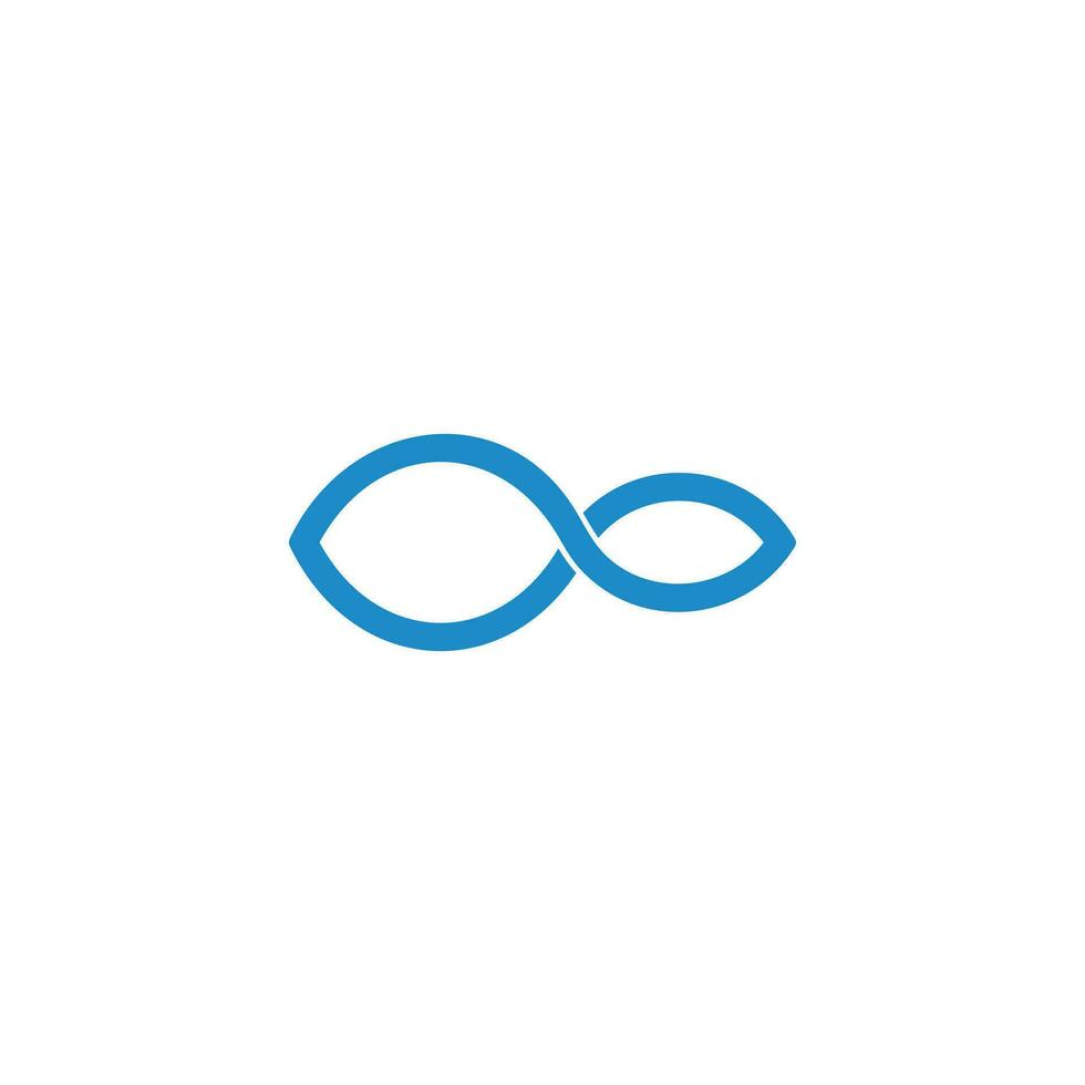 Facile infini bleu ondulé ligne logo vecteur