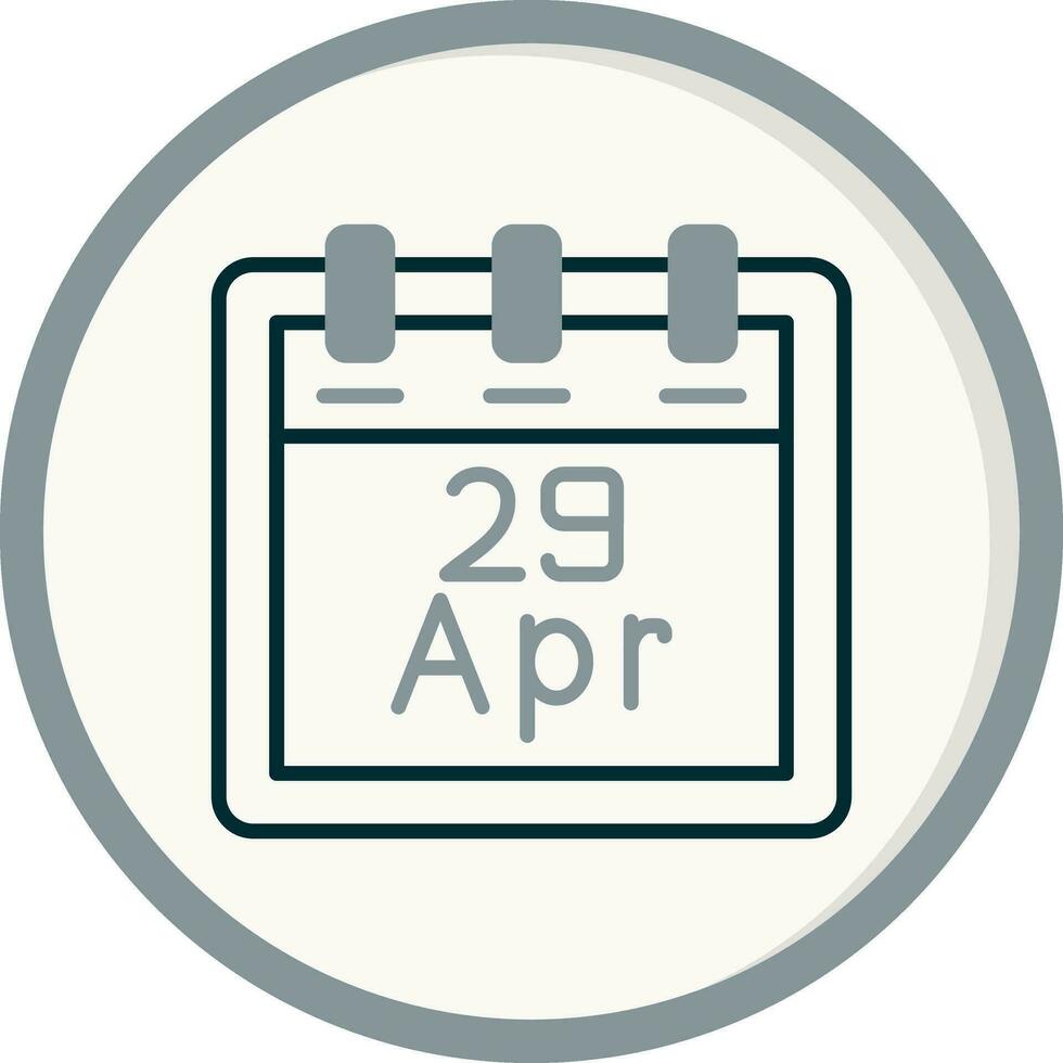 avril 29 vecteur icône