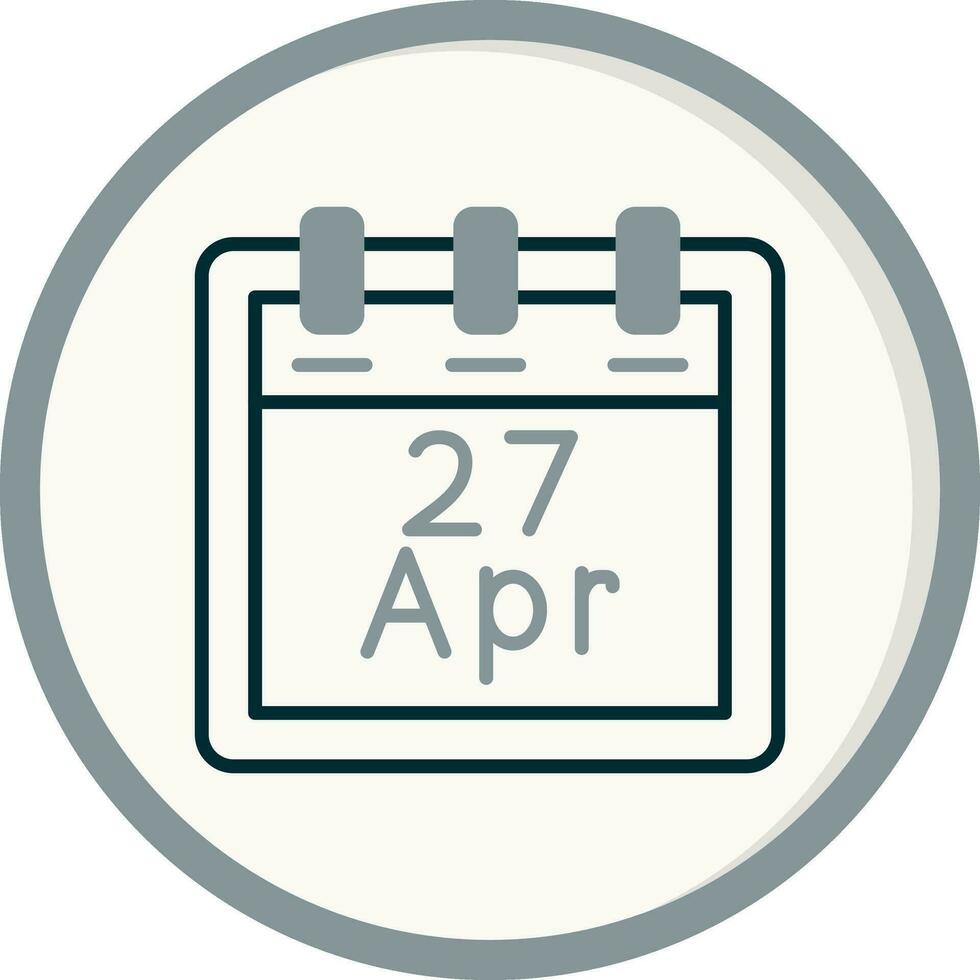 avril 27 vecteur icône