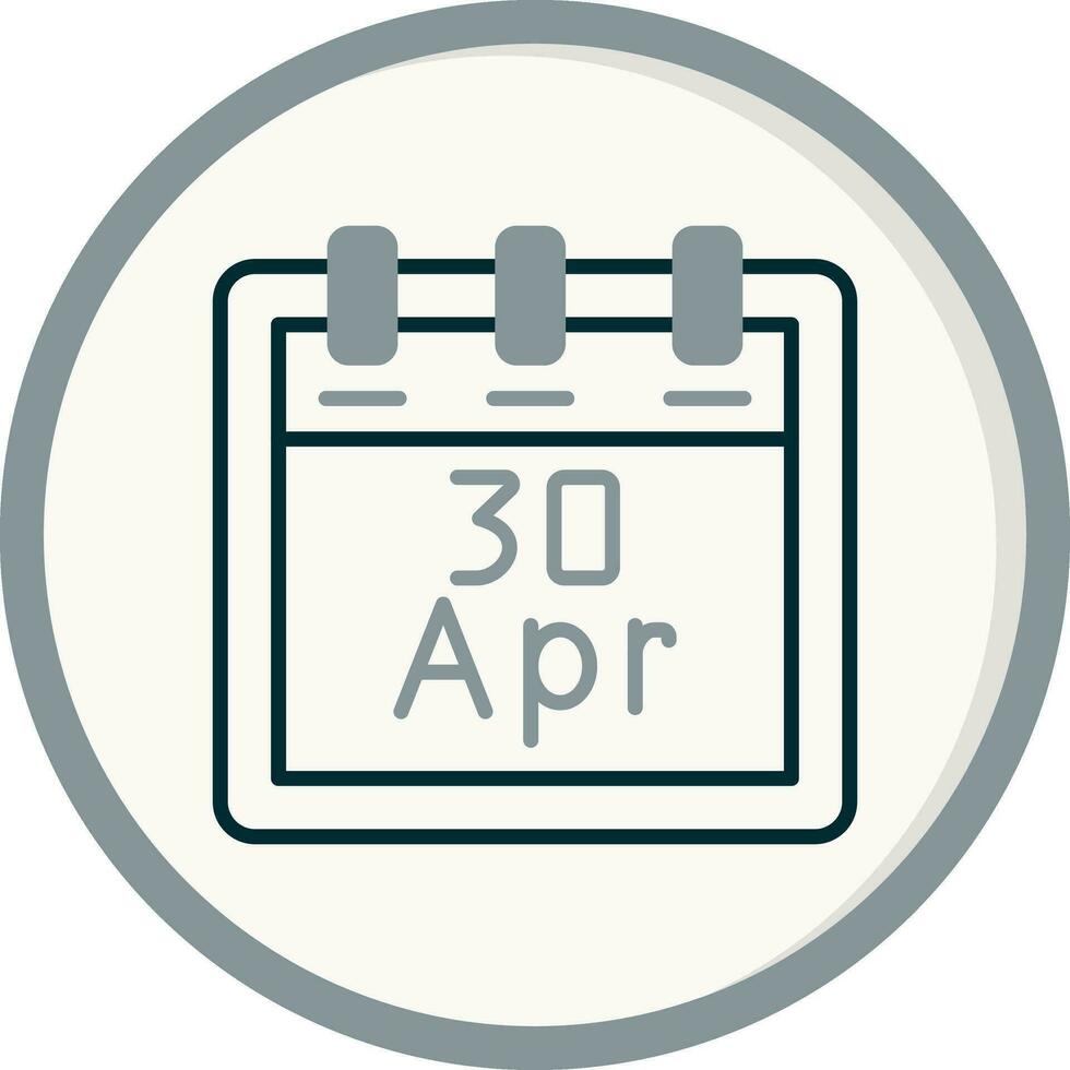 avril 30 vecteur icône