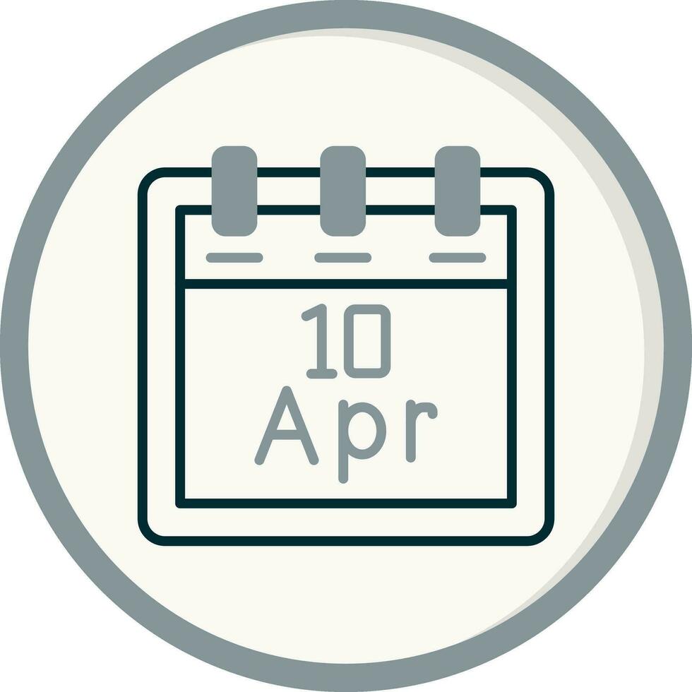avril dix vecteur icône