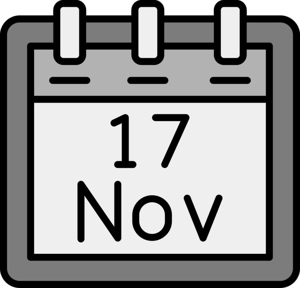 novembre 17 vecteur icône