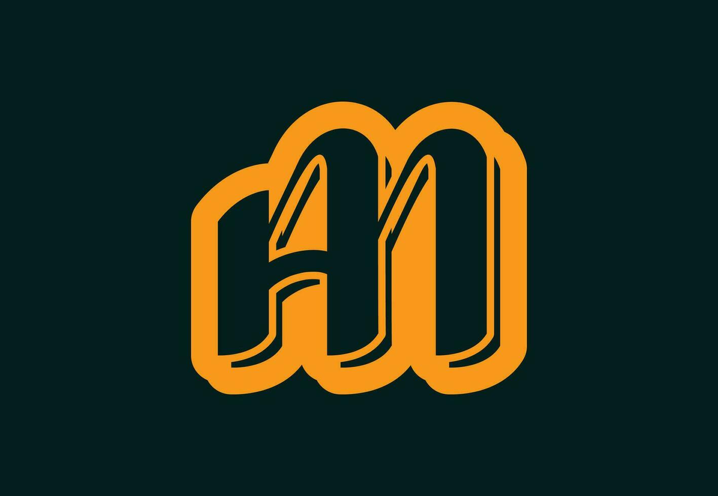 un m lettre logo et icône conception modèle vecteur