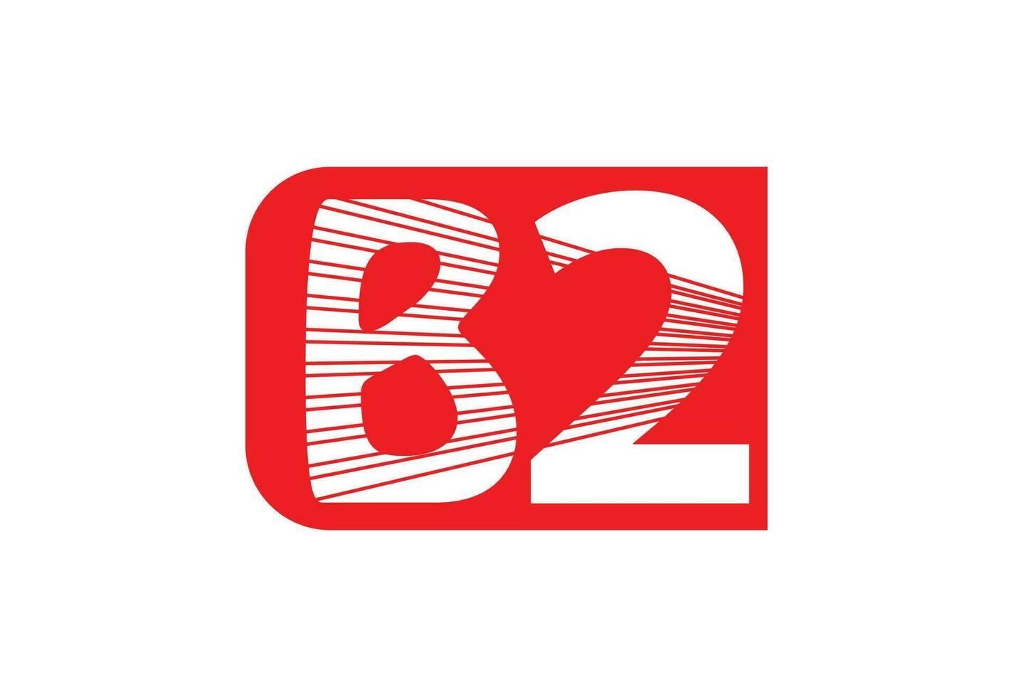 b2 lettre logo et icône conception modèle vecteur