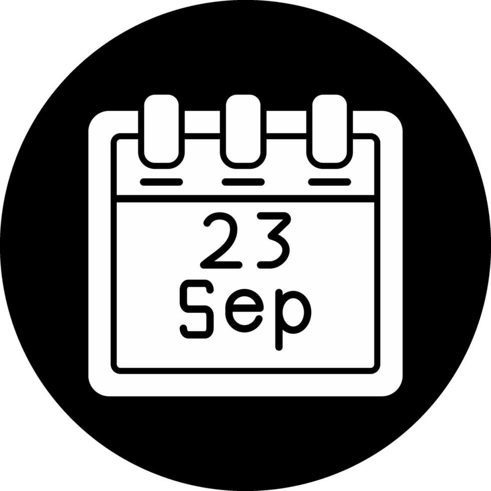 septembre 23 vecteur icône